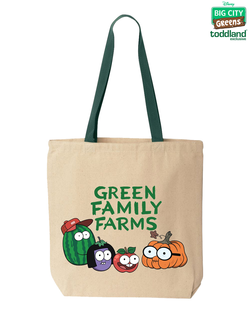 Big City Greens - Green Family Farms tote - Natural/Forest Green (*ships mid august or sooner)