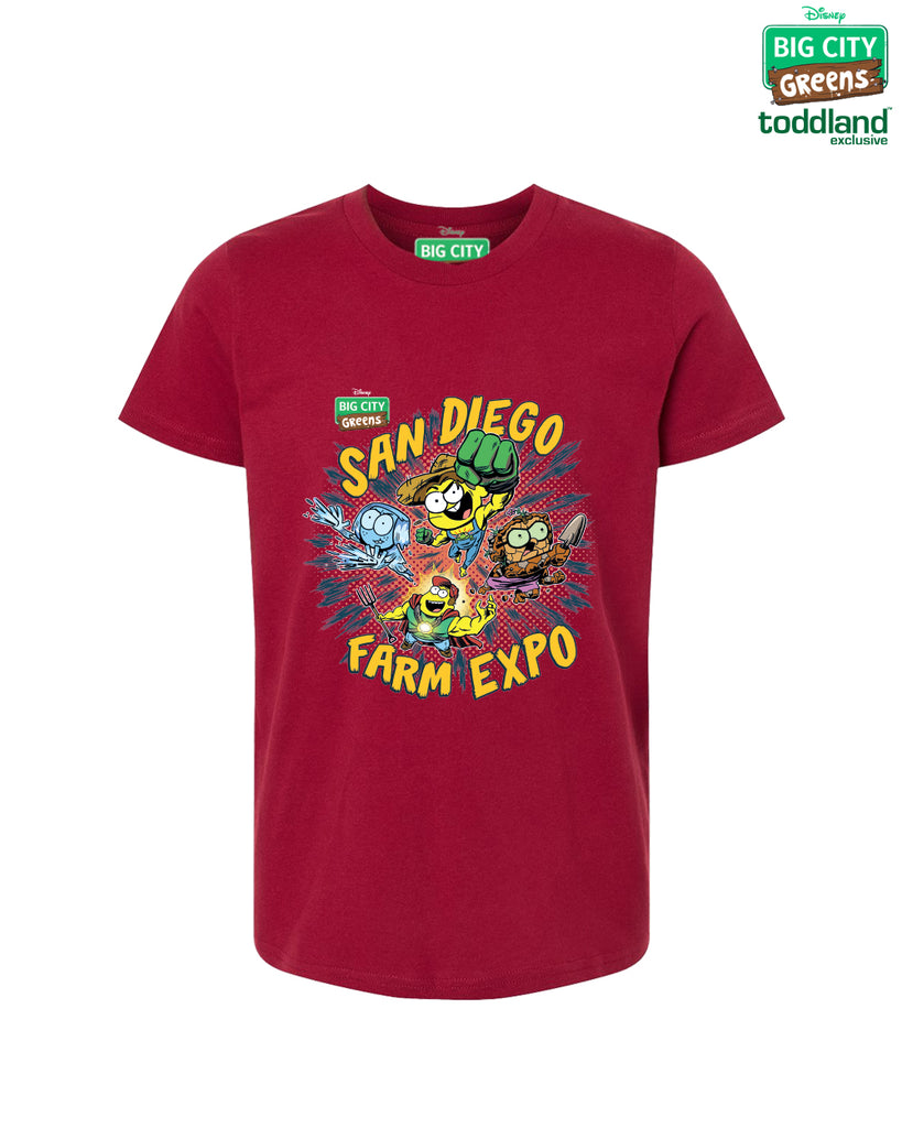 Big City Greens - YOUTH Farm Expo tee - Cardinal Red (*ships mid august or sooner)