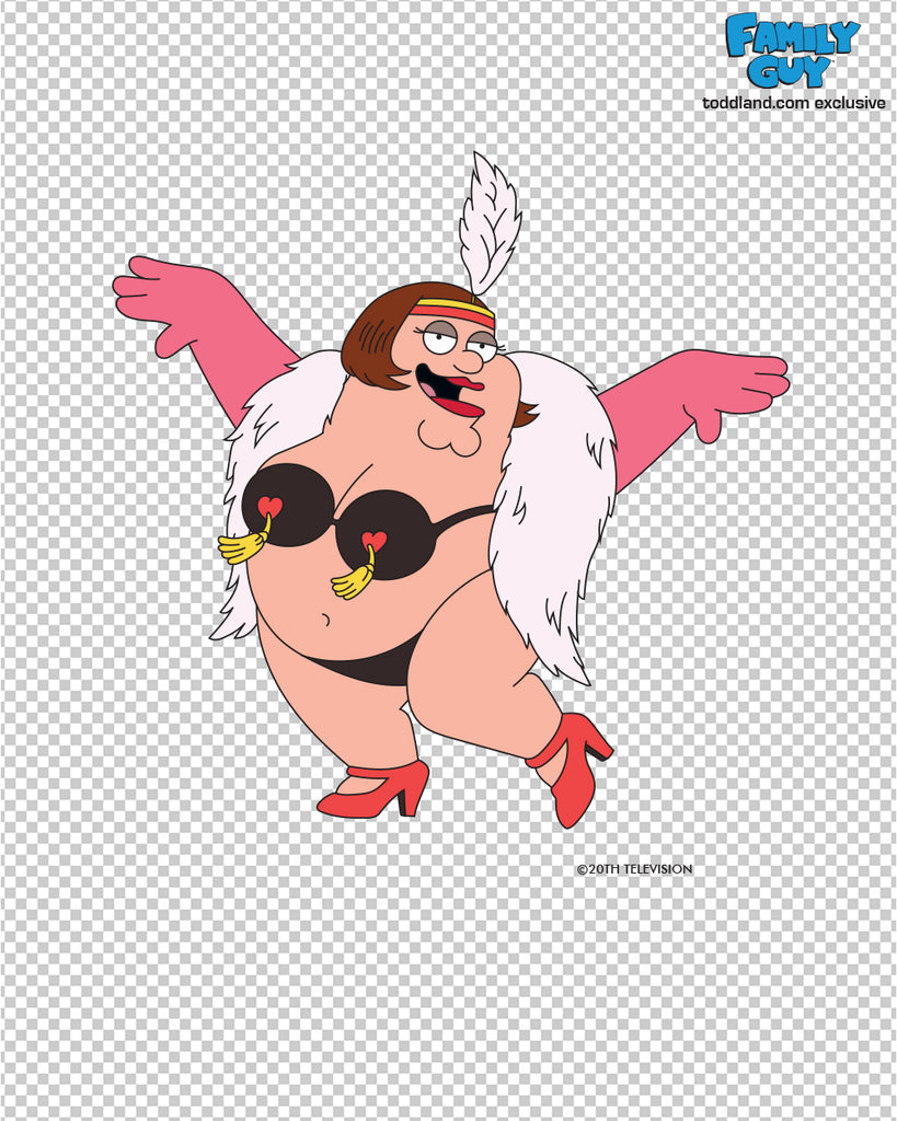 Family Guy - Burlesque Peter Clear Die Cut Sticker