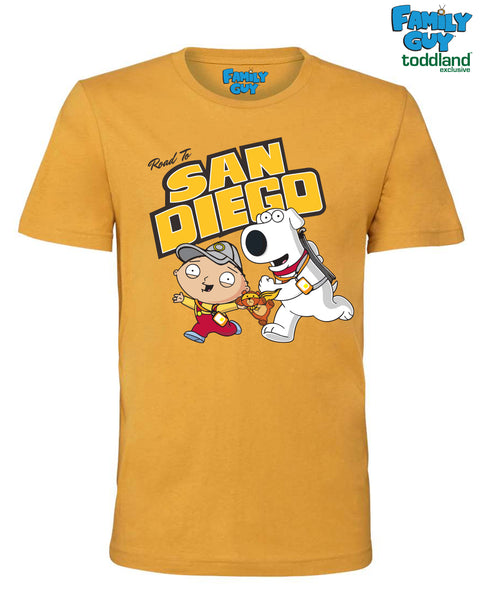 Family Guy Road to San Diego Tee Sportsball Mustard