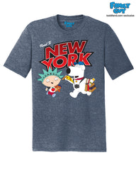 Family Guy - Road To New York 2023 Tee - navy frost triblend