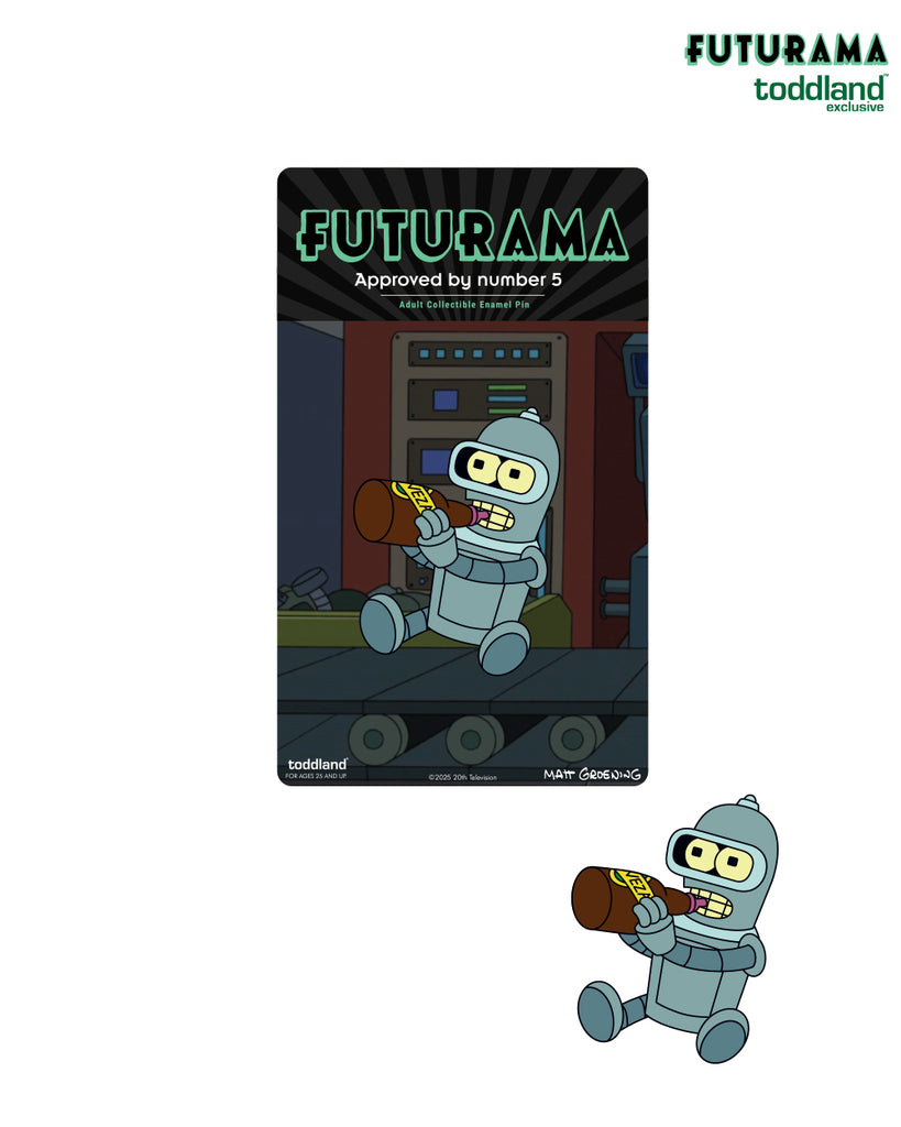 FUTURAMA - Approved by number 5 (Baby Bender) pin (*ships mid august or sooner)