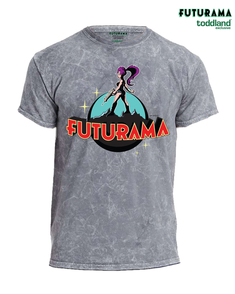 FUTURAMA - Leelarella tee Mineral Wash Gray (*ships mid august or sooner)