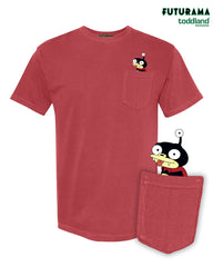 FUTURAMA - Pocket Nibbler Tee - Comfort Colors Crimson (*ships mid august or sooner)