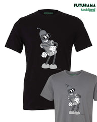 FUTURAMA - "That's All Jerks!" Bender tee - black (*ships mid august or sooner)