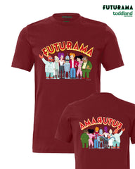 FUTURAMA - Frontsides & Backsides tee - cardinal red (*ships mid august or sooner)