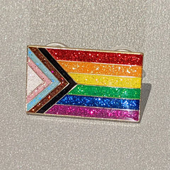 Daniel Quasar FULL GLITTER "Progress" Pride Enamel Pin