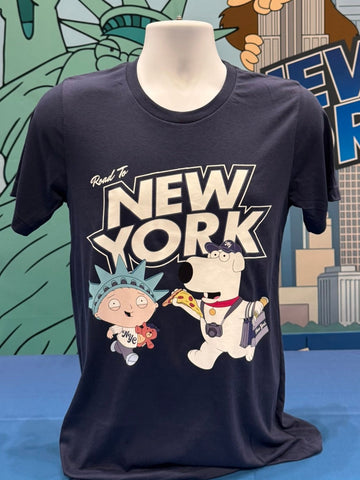 Family Guy - Road to New York tee - Navy/White