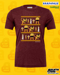 Krapopolis stacked tee - cardinal triblend