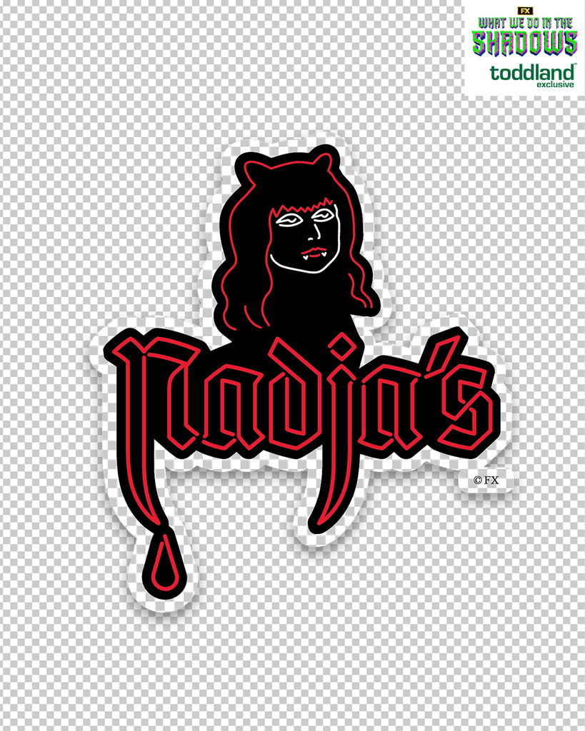 WWDITS - Nadja's nightclub clear die cut sticker (*ships mid august or sooner)