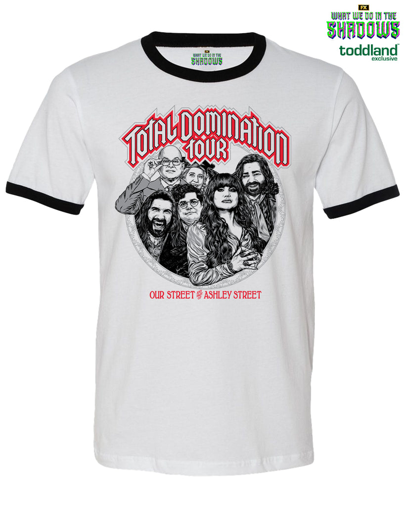 WWDITS - Total Domination Tour ringer tee - White/black (*ships mid august or sooner)