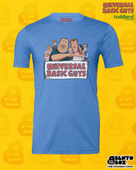 Universal Basic Guys show logo tee - heather columbia blue
