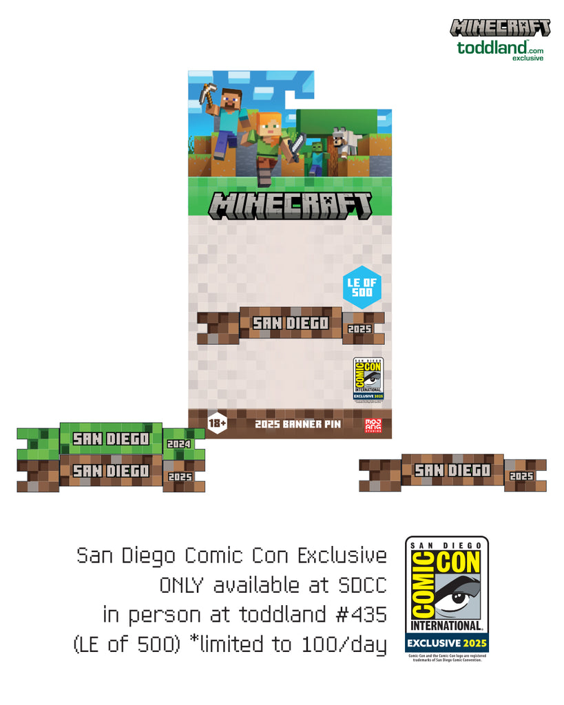 Minecraft - 2025 Banner pin (NOT SOLD OUT - ONLY AVAILABLE IN PERSON AT SDCC)