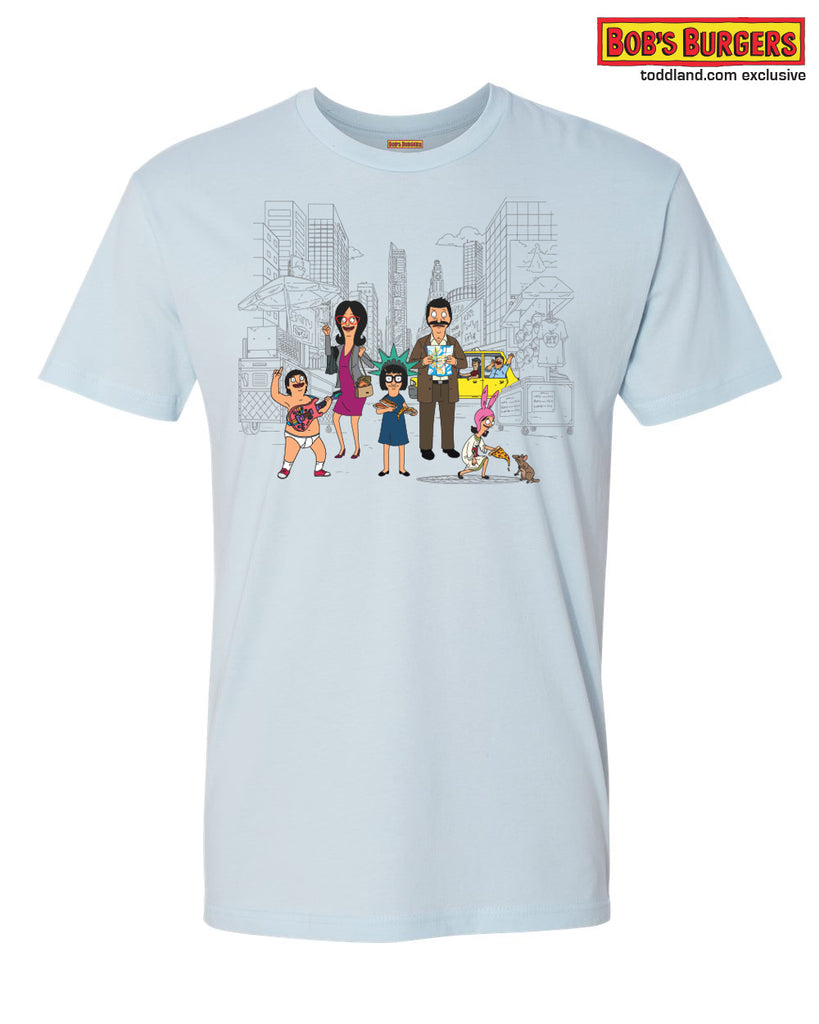 Bobs Burgers - New York City Tee - light blue (starts shipping 10/23)