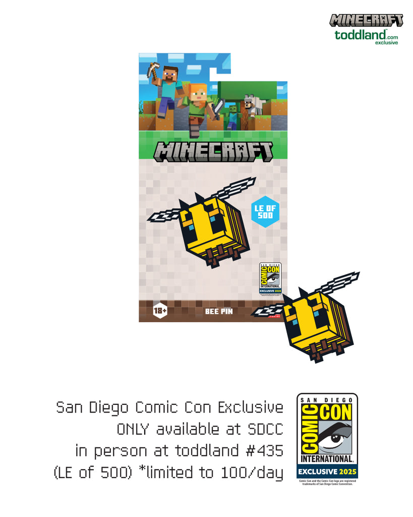 Minecraft - 2025 Bee pin (NOT SOLD OUT - ONLY AVAILABLE IN PERSON AT SDCC)