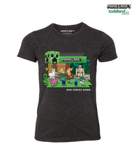 Minecraft - 2025 YOUTH Con Booth tee - charcoal black triblend (*ships mid august or sooner)