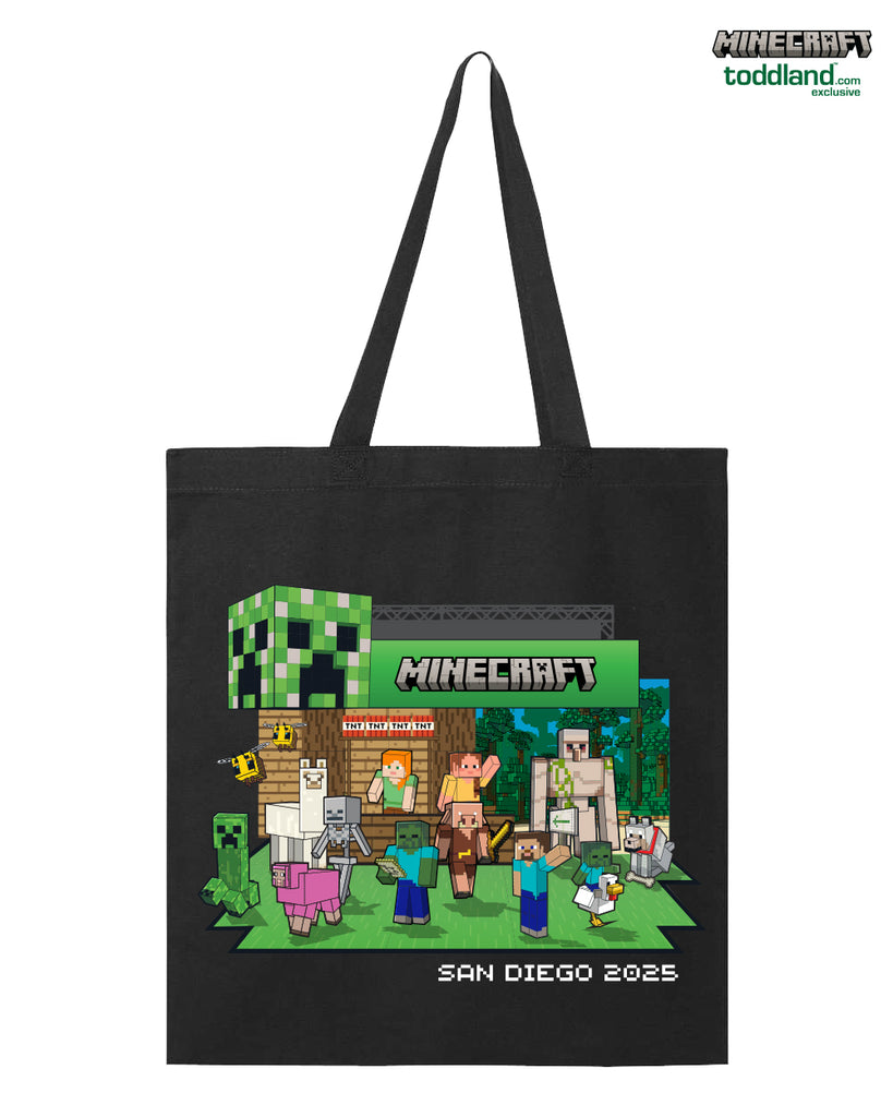 Minecraft - 2025 Con heavy canvas grocery tote - Black (*ships after con mid august or sooner)