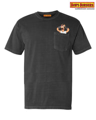 Bobs Burgers - Burger Boss Bob Pocket Tee - pepper black