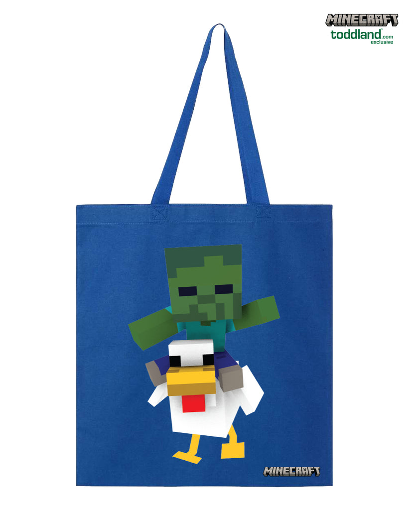 Minecraft - 2025 CHICKEN JOCKEY! Con heavy canvas grocery tote - Royal Blue (*ships after con mid august or sooner)