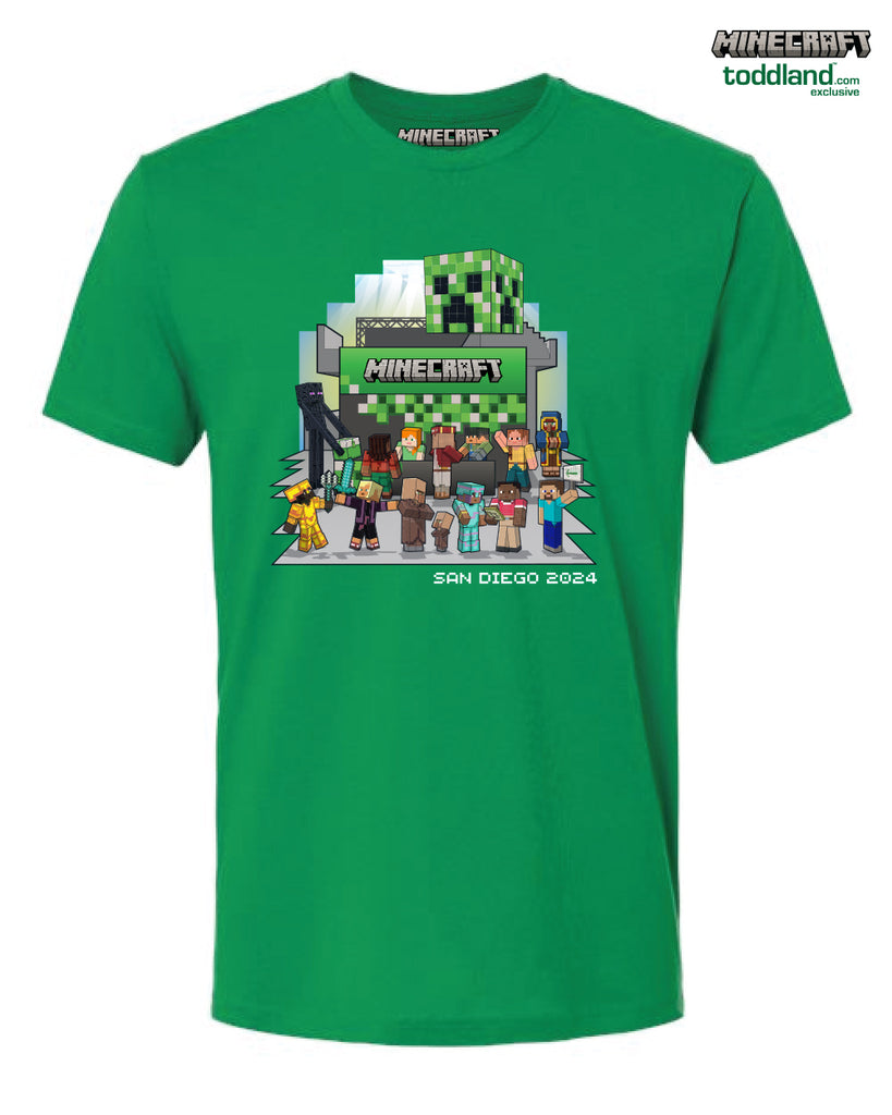 MINECRAFT - 2024 ADULT Con Tee - Green (*ships after con mid august or sooner)