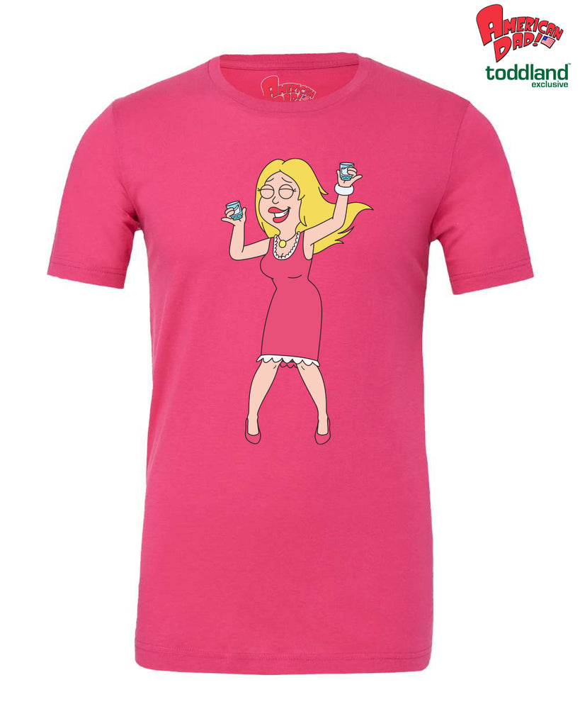 American Dad! - Shots! Shots! Shots! Tee - Francine Pink