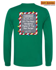Bobs Burgers - Holiday 2023 Burger of the Day Tee - long sleeve green