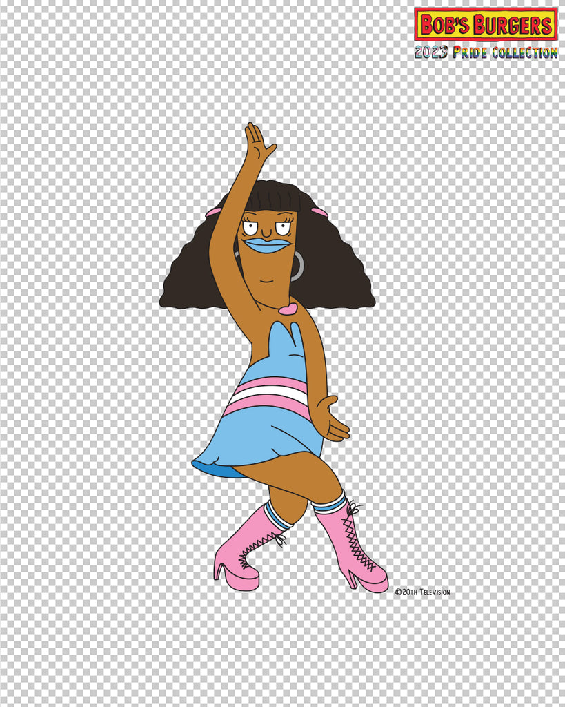 Bob's Burgers Pride - Hey Baby clear die cut sticker