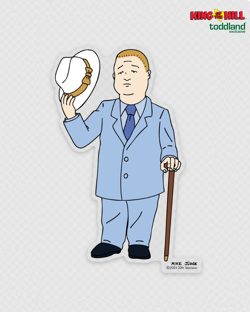 King of the Hill - This flower is wilting Bobby clear die cut sticker (*ships mid august or sooner)