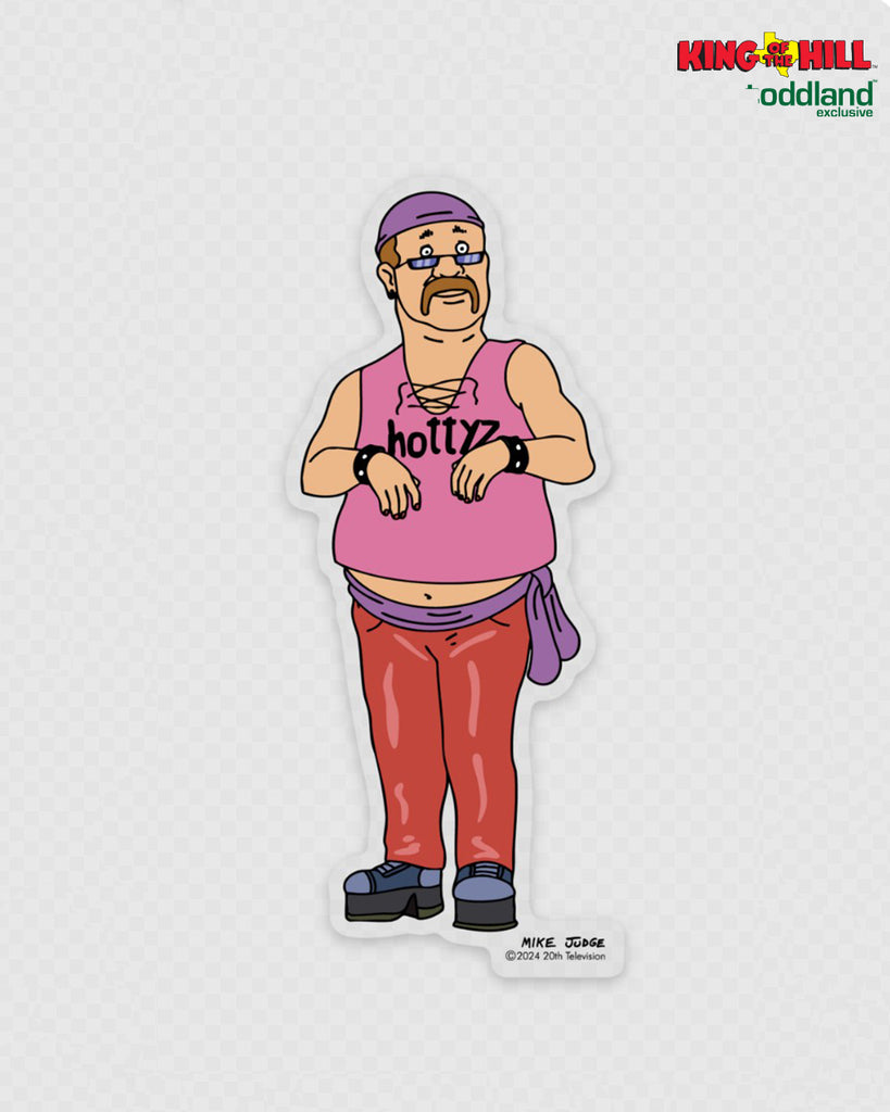 King of the Hill - hottz Dale clear die cut sticker (*ships mid august or sooner)