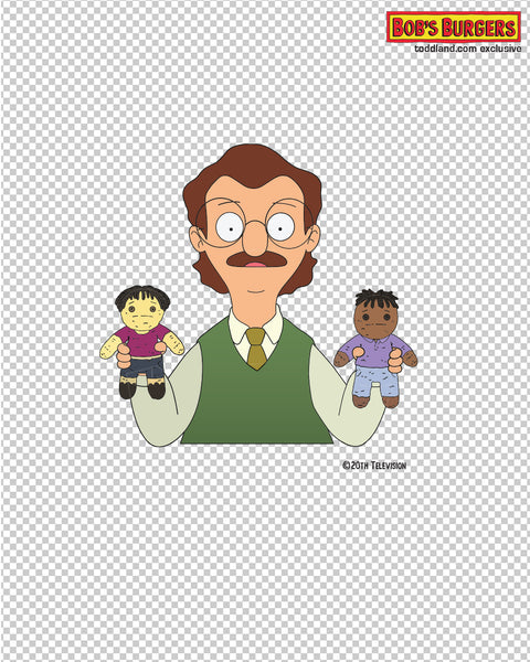 Bob's Burgers - Mr. Frond Clear Die Cut Sticker – basekamp / toddland
