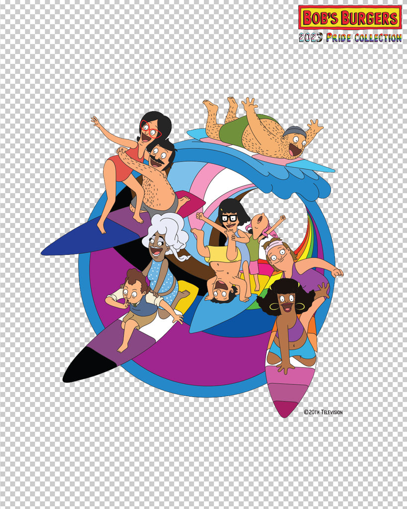 Bob's Burgers Pride - Our Wave clear die cut sticker
