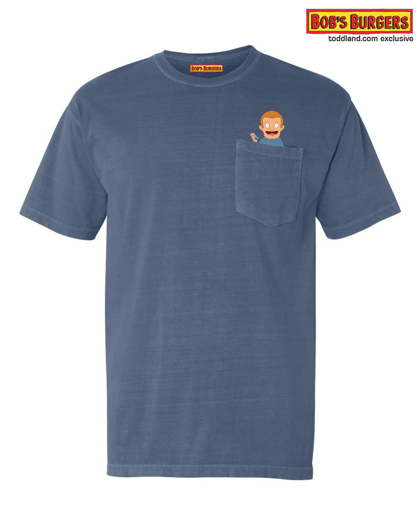 Bobs Burgers - Rudy Pocket Tee - blue jean blue