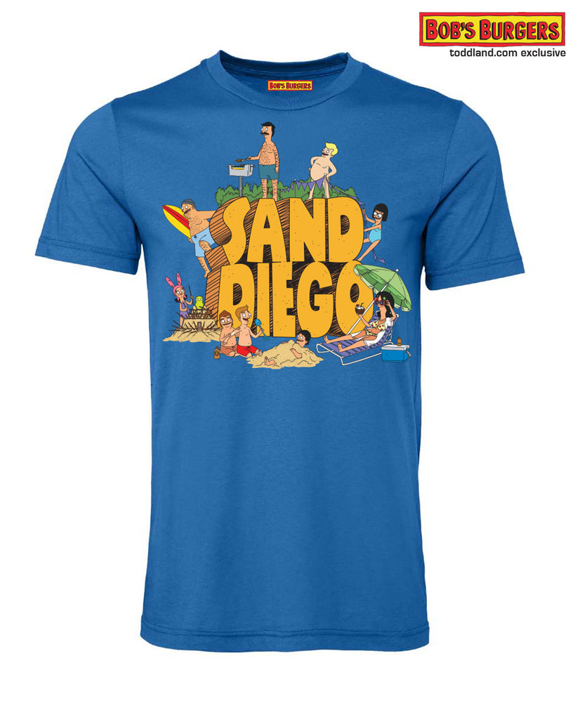 Bobs Burgers - Sand Diego 2023 Tee - columbia blue