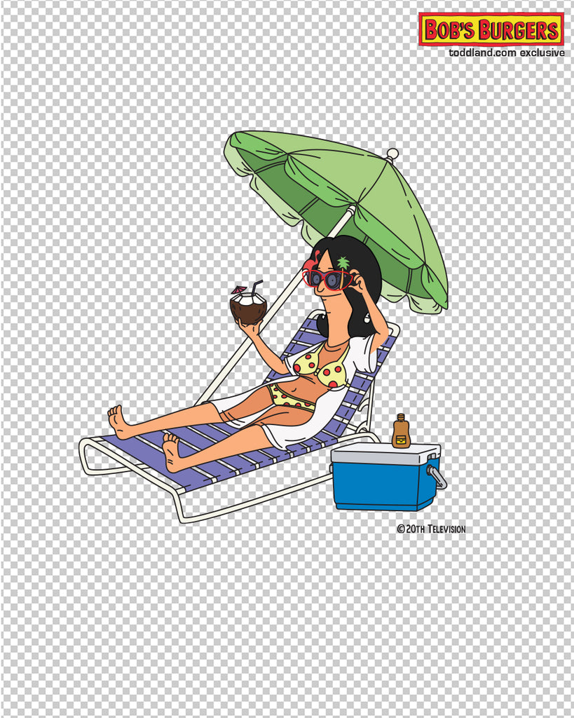 Bob's Burgers - Beach Linda Clear Die Cut Sticker