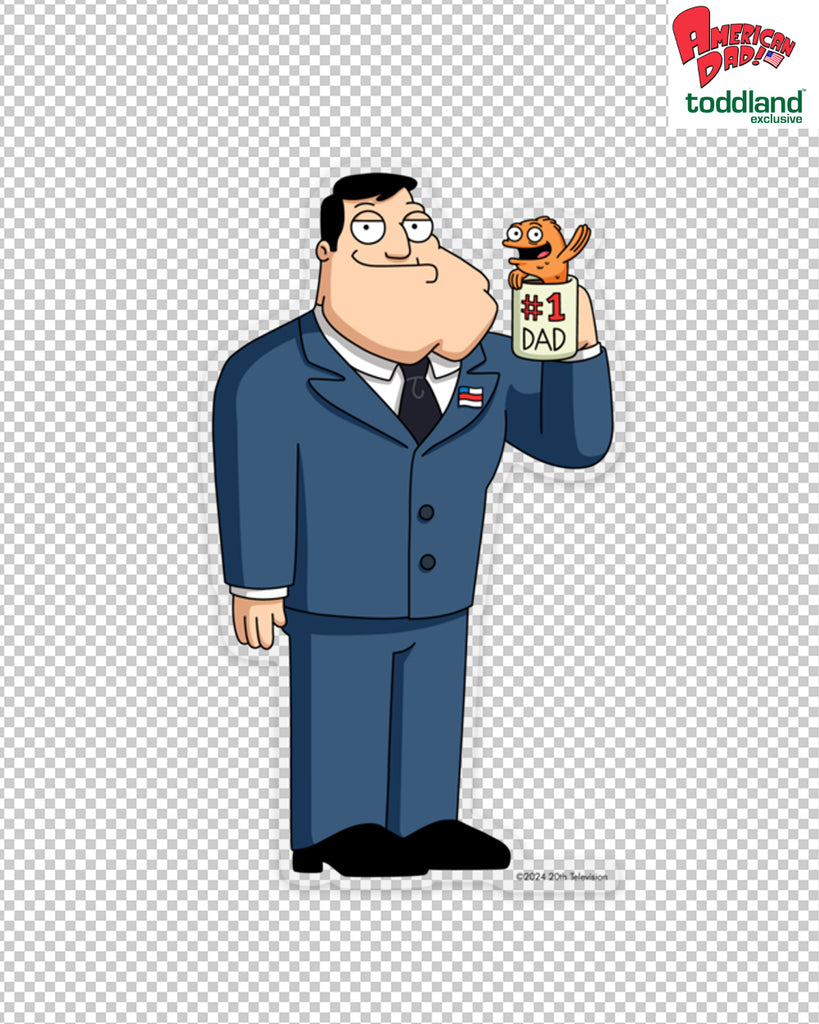 American Dad! - Stan #1 Dad Clear Die Cut Sticker