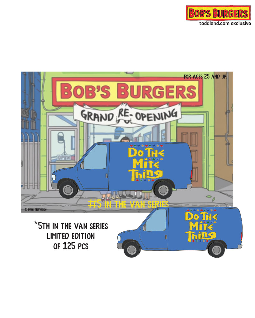 Bob's Burgers - Do the Mite Thing Van enamel pin, 6th in the series (le125)