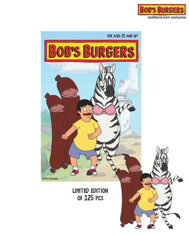 Bob's Burgers - Zebras in Bikinis Gene enamel pin (le 100) ***shipping 4/15