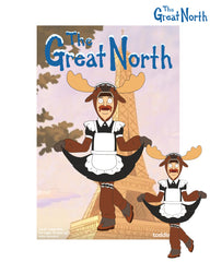 The Great North - French Lady Moose hard enamel pin