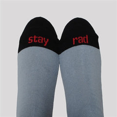 athletic socks - black/red with stache
