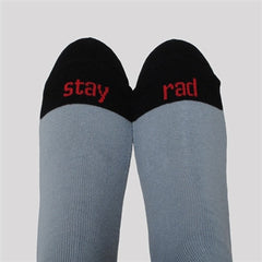 athletic socks - black/red with stache