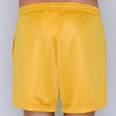 mesh stache (see what we did there) mesh gym shorts - vintage gold