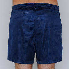 mesh stache (see what we did there) mesh gym shorts - navy