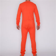 hunter orange with deer union suit