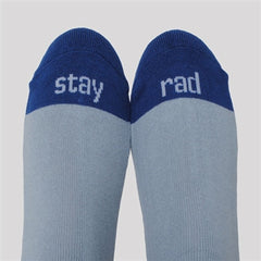 athletic socks - blue/gray with stache