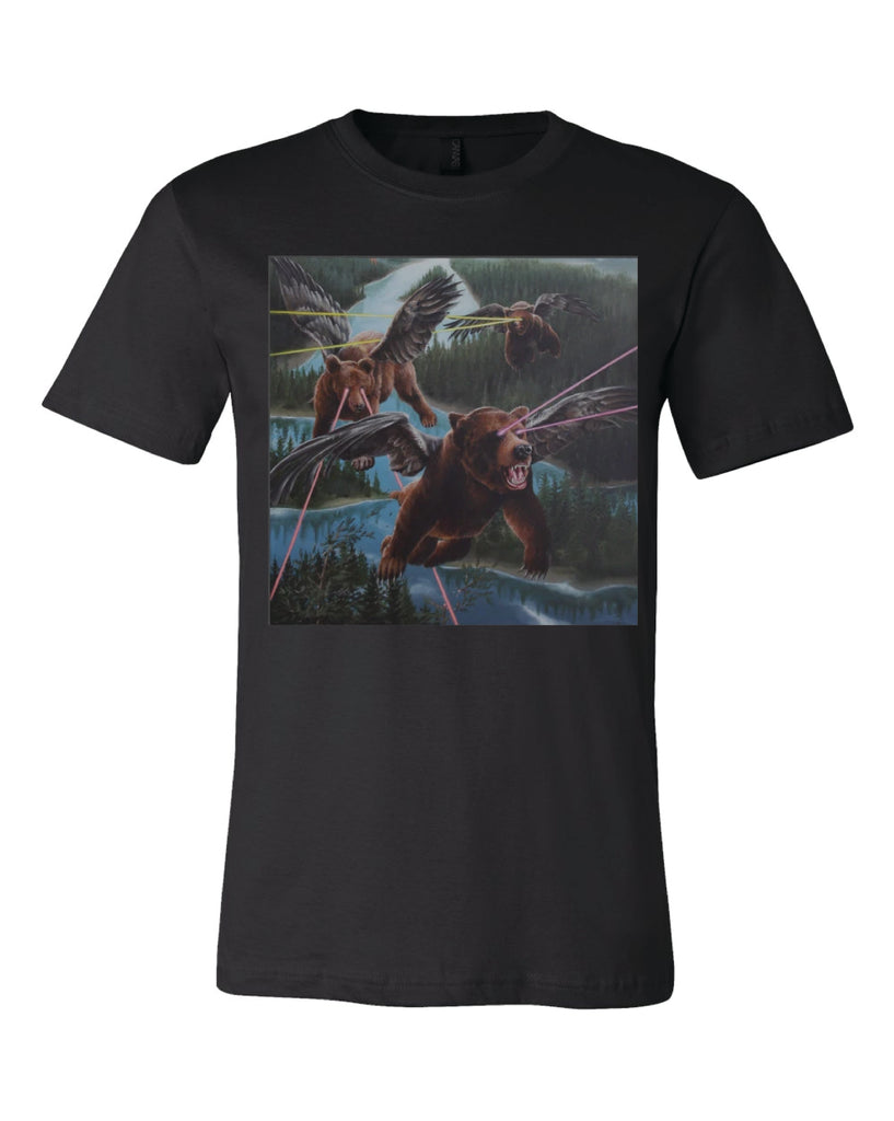 Synnibarr lazer bears tee - black - (mens/unisex)
