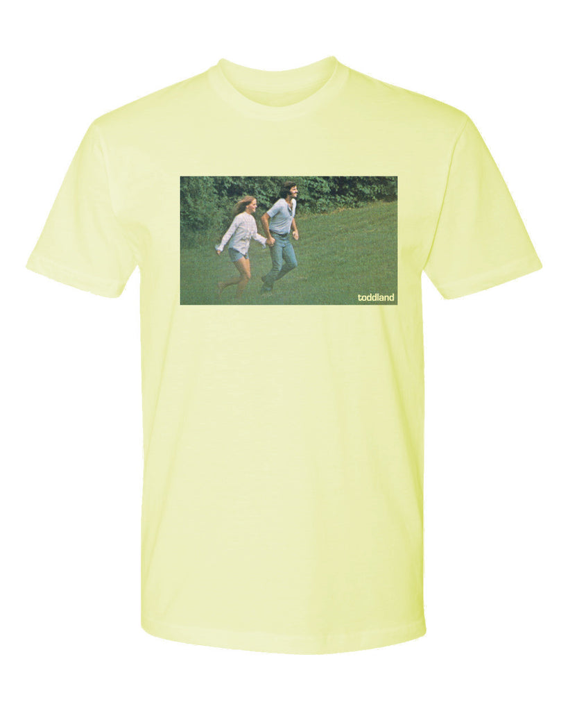 frolicking tee - banana cream - (mens/unisex)