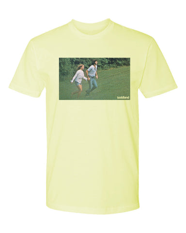 frolicking tee - banana cream - (mens/unisex)