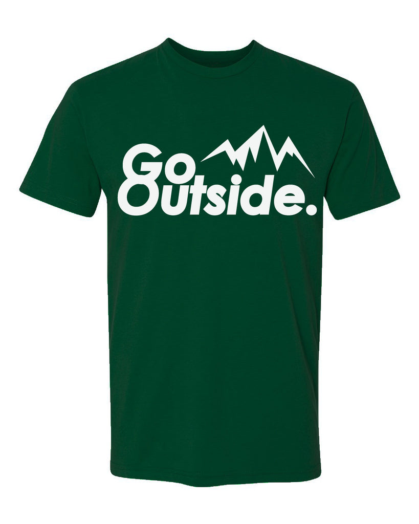 go outside tee - forest green - (mens/unisex)