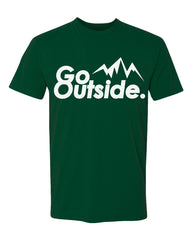 go outside tee - forest green - (mens/unisex)