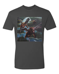 Synnibarr lazer bears tee - dark solid gray - (mens/unisex)